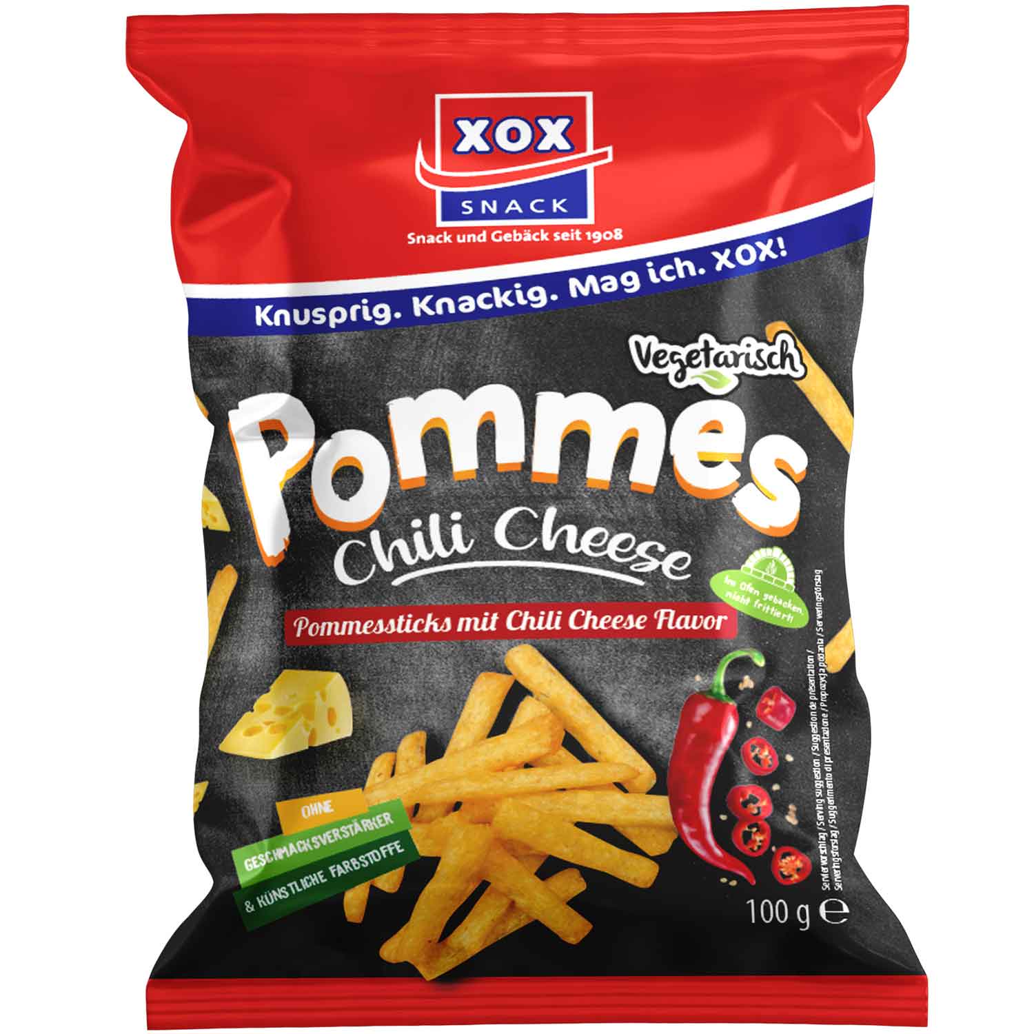 XOX Pommes Chili Cheese 100g - Candyshop.ch