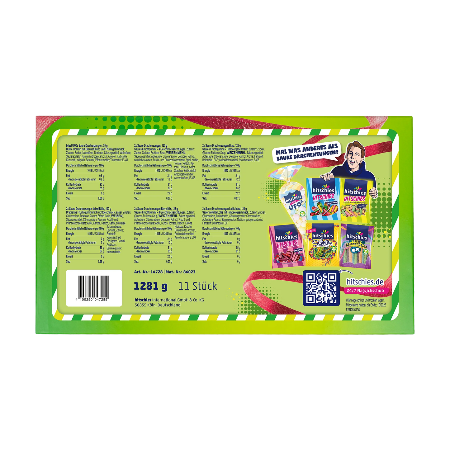 Hitschies Saure Drachenzungen Box 1281 g