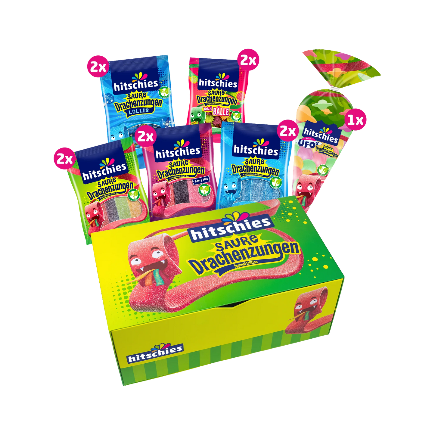 Hitschies Saure Drachenzungen Box 1281 g