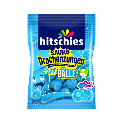 hitschies Saure Drachenzungen brizzl Bälle blau 100g