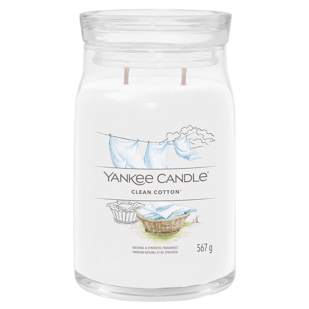 Yankee Candle Yankee Candle, Clean Cotton, Duftkerze, 567 g Regular