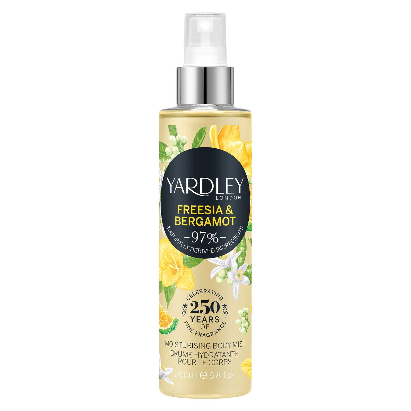 Yardley Yardley, Freesia and Bergamot, Duftspray, Für Frauen, 200 ml Regular