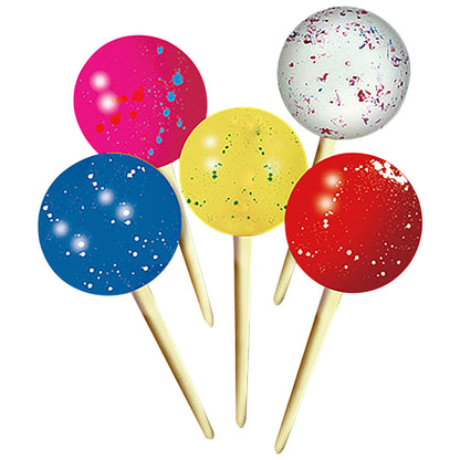 ZED Candy Monster Wunderball am Stiel Fruity Mix 60g  XXL-Lolli mit Kaugummi-Kern und Fruchtgeschmack mit Kaugummi-Kern