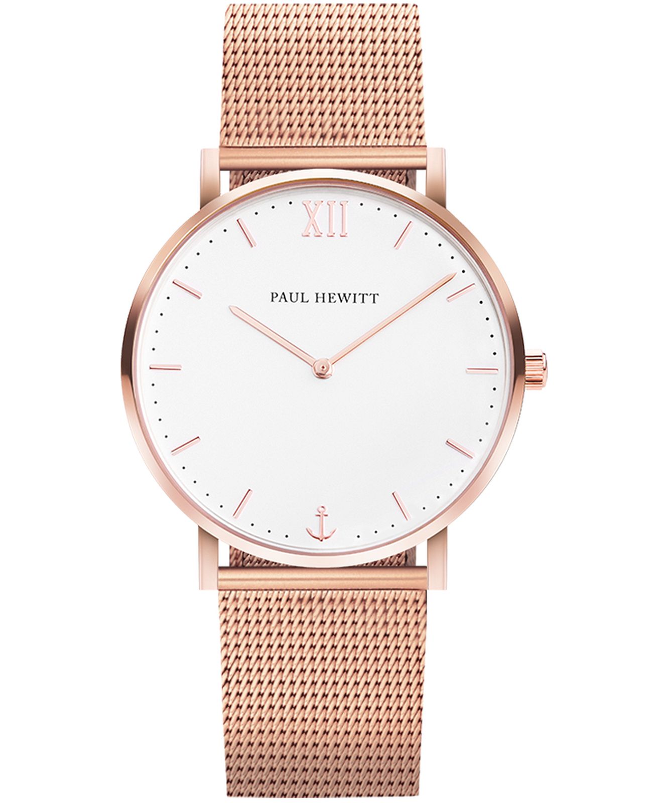 Paul Hewitt Sailor Line PH-SA-R-ST-W-4S Unisex Armbanduhr – White Sand & Roségold